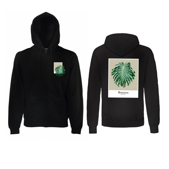 Monstera Graphic Hoodie - Unisex - Black
