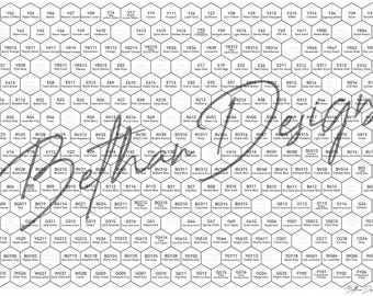 Hexagon Swatch Sheet for 320 Ohuhu Set *NEW CODES ONLY*
