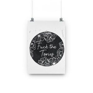 F*ck The Tories • A5 Lino Print