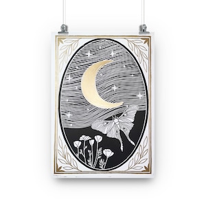 Evening Landscape • A4/A3 Lino Print