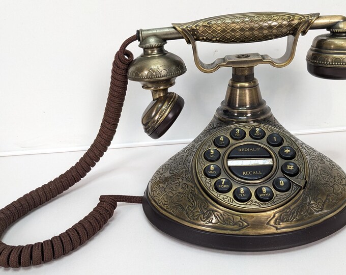 Vintage Betacom Royale Embossed Metal Telephone Push Button Phone ...