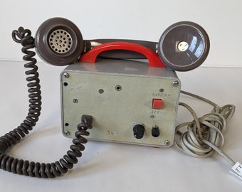 Vintage Telecom Line Monitoring Listening Telephone With Knobs For Recording