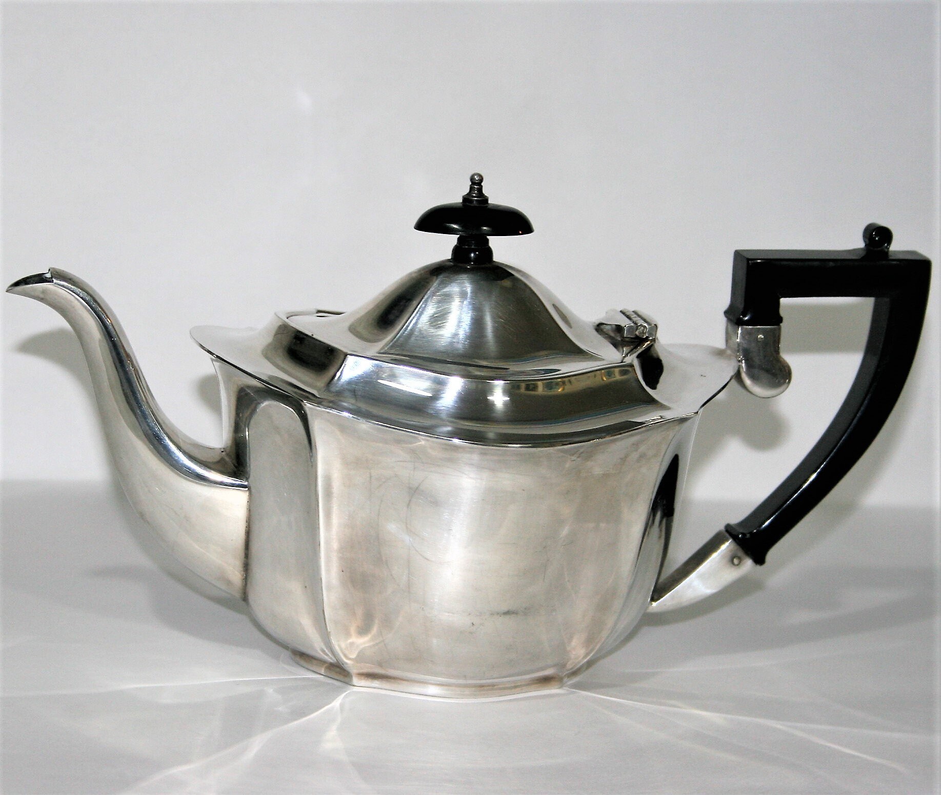 Antique Queen Anne Style Teapot Harrison Fisher Silver Plated Etsy UK