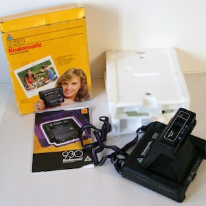 Vintage 1980er Jahre Kodak 930 Kodamatic Sofortbild Kamera mit Original Box Ungetestet