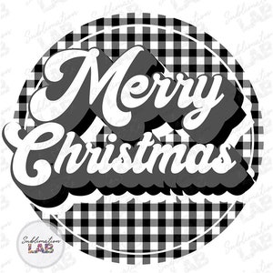 Feliz Navidad Navidad Navidad En Blanco y Negro PNG Sublimación Diseño / Leopard Circle Retro Tshirt Design Christmas Cheetah Descarga digital