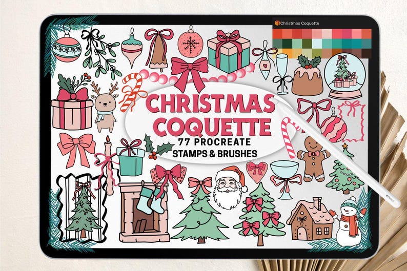Coquette Procreate Bundle Stamps & Brushes | Whimsicaltt Coquette ...