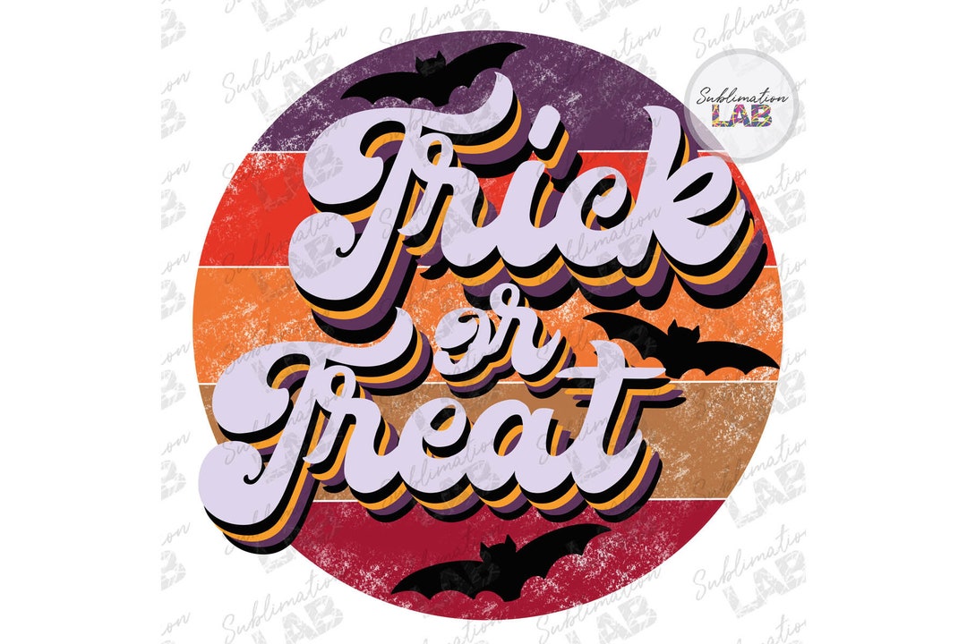 Trick or Treat Retro Halloween Png Sublimation Design | Fall Tshirt ...