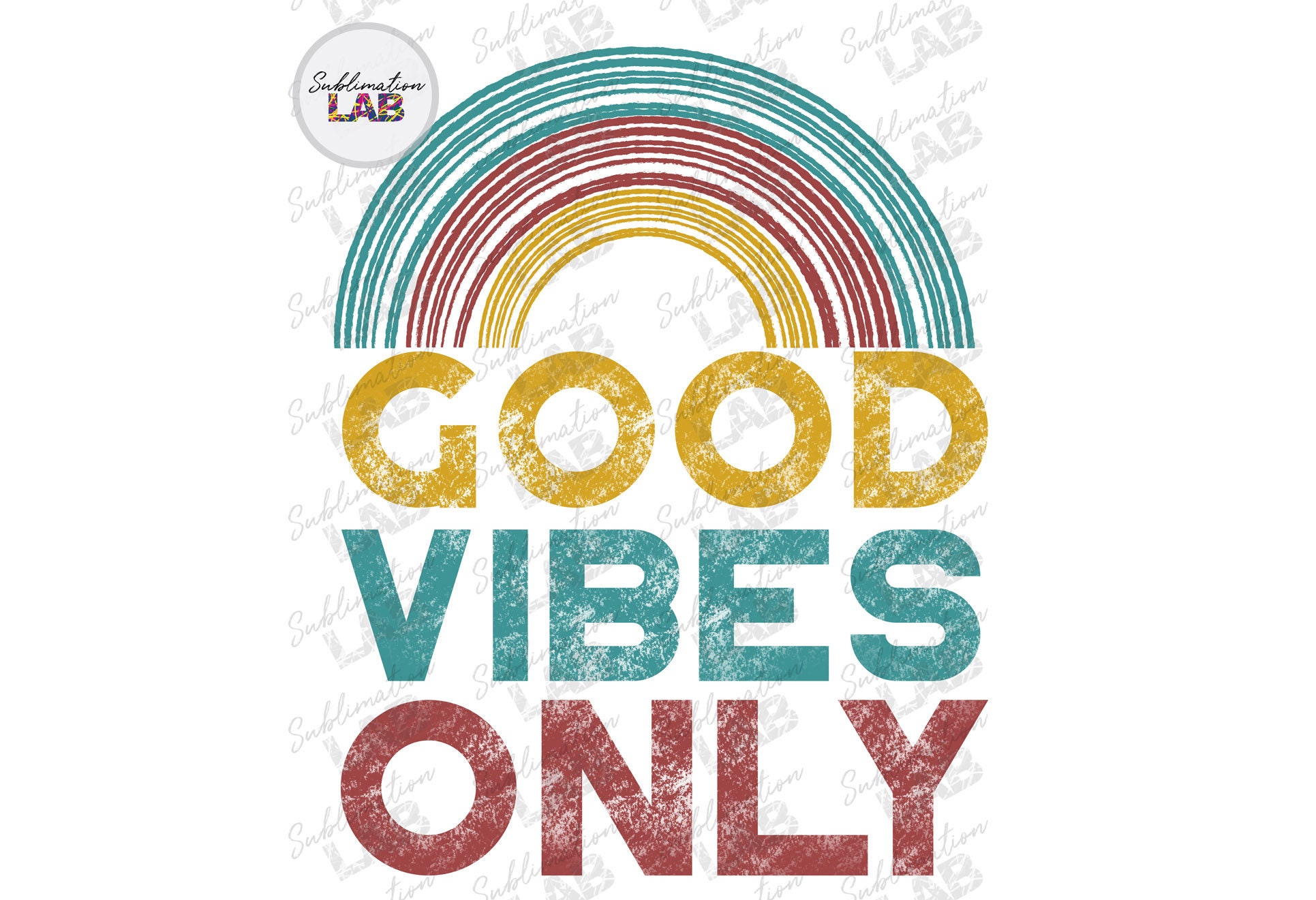 Good Vibes Only Summer Sublimation Design PNG Mid Century Etsy
