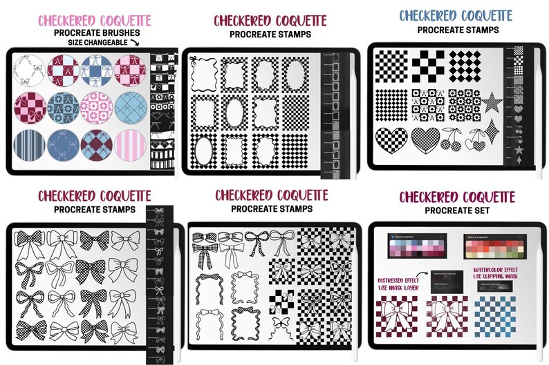 Coquette Procreate Bundle Stamps & Brushes | Whimsicaltt Coquette ...