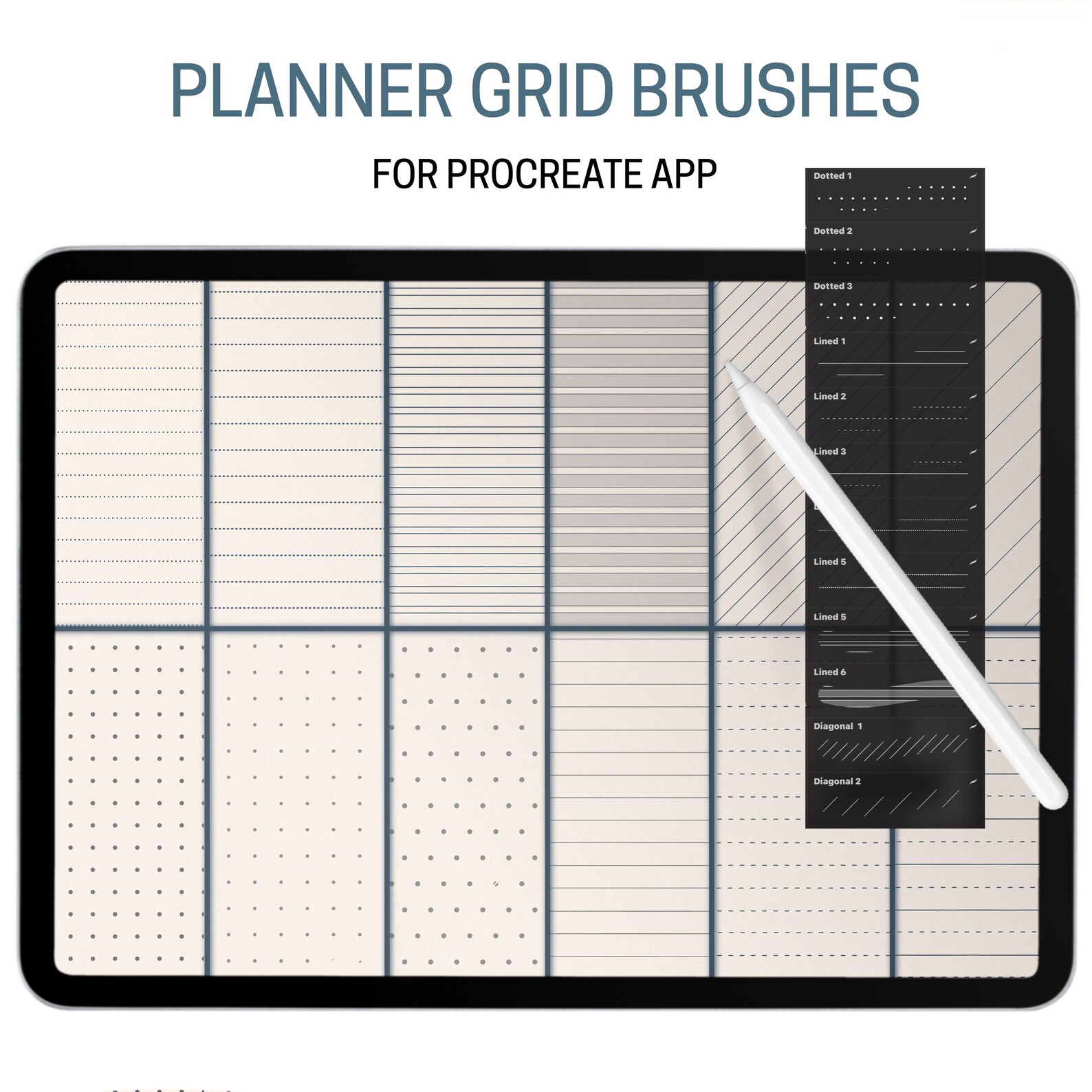 Procreate Planner Brushes and Stamps | Planner Creator Digital Bullet ...