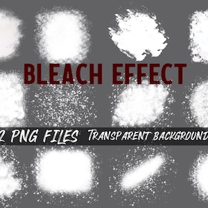 Effetto bleach Png Mockup Bundle / Bleach Splash Background Tshirt Overlay Design Mock Up / Bleach Distressed Circle Square Splatter