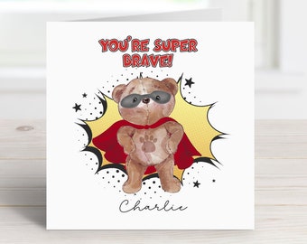Super Bear Bravery card - Bravery card for Son, Grandson or Nephew