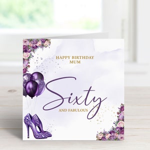 Personalised 60th birthday card - Card for Friend