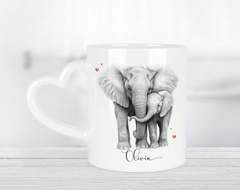 Personalised Elephant mug - Elephant gift idea