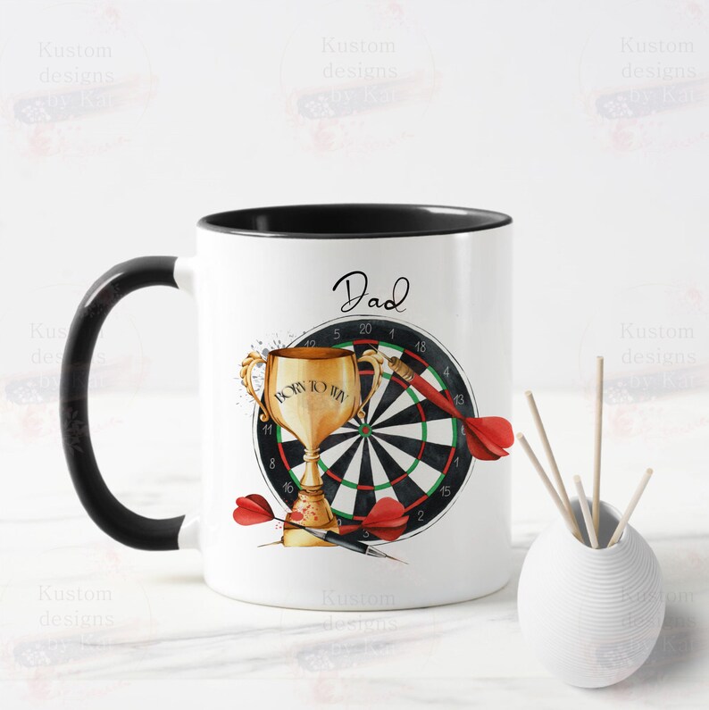 Dad Mug Darts Mug Fathers Day Gift Etsy UK