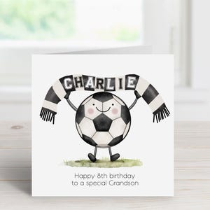 Boys football birthday card - Personalised greeting card for Son, Grandson, Nephew or Friend