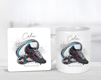 Personalised Rugby Mug - Rugby Gifts