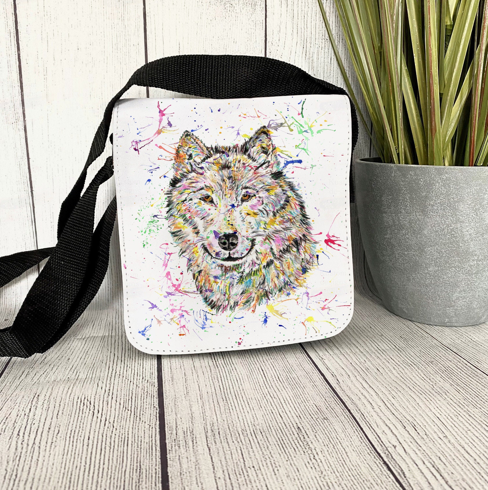 Personalised Bag Shoulder Bag Wolf Bag Etsy UK