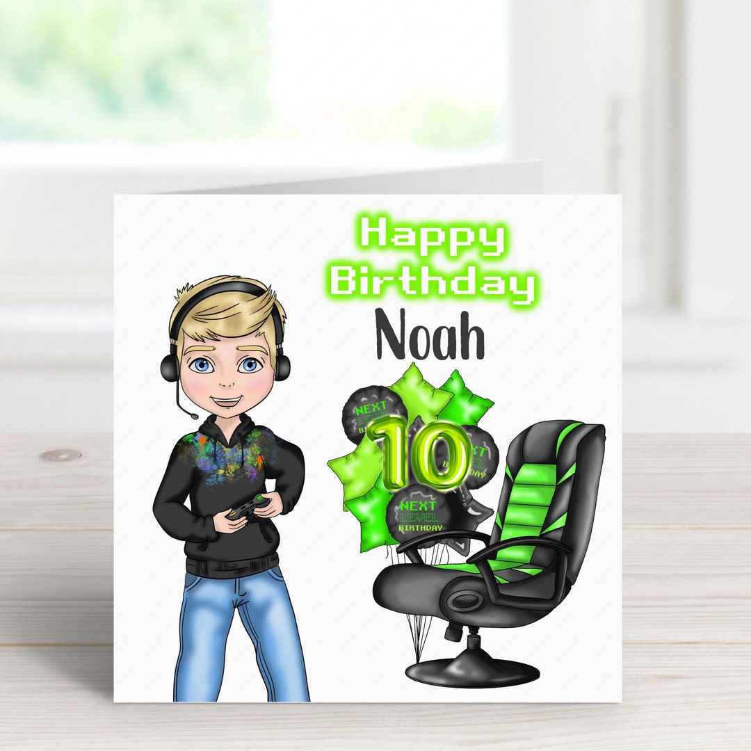 Gaming Birthday Card Son Birthday Card - Etsy