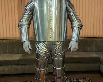 Customized Wizard of Oz Tin Man's Full Body Armor Medieval Full Body Armor Set Fantasy Cosplay with Axe & Leather Shoes Ren Faire Costume