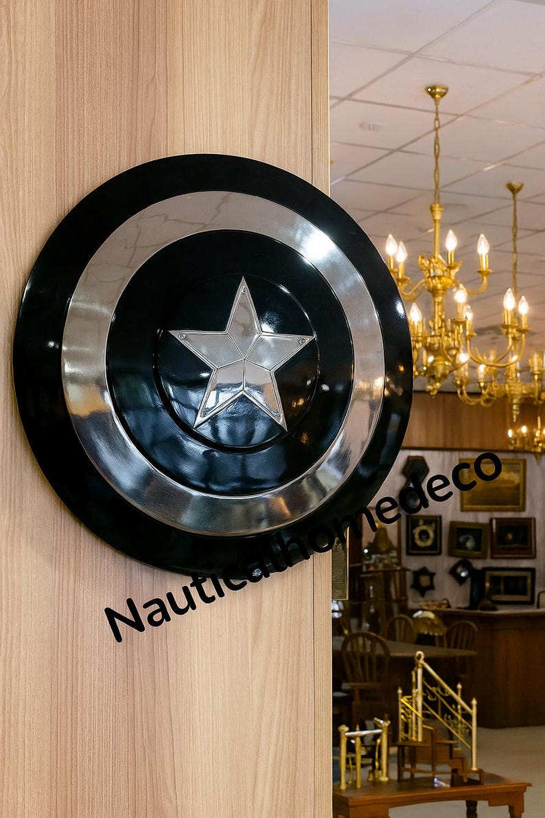 Marvel's Captain America Battle Shield For Cosplay Display Shield Gift for Marvel's Fans Avengers Infinity Prop Shield Replica Gift for Son image 1