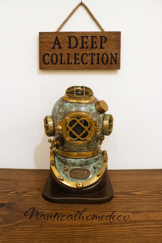 Vintage Mini Diving Helmet U.S.Navy Mark IV Deep Sea Divers Helmet
