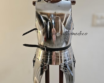 Medieval Gothic Knight Chest plate Armor Roman Cuirass Breastplate & Tassets for Fantasy Cosplay SCA LARP Reenactment Halloween Costume Gift