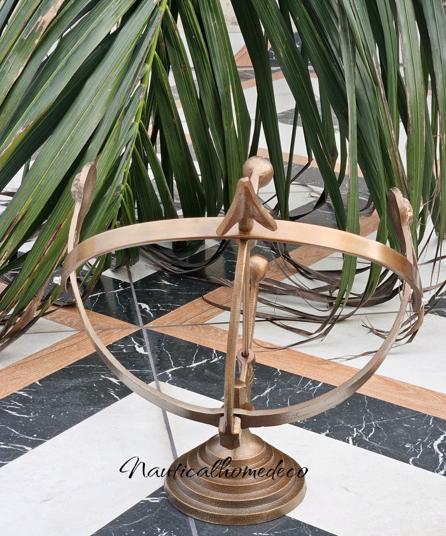 Vintage Garden Sundial Sculpture Armillary Unique Garden Decor Yard