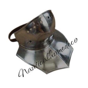 Protège-cou gothique articulé armure de chevalier médiéval Bevor pour GN SCA et cadeau de déguisement d'Halloween cosplay fantastique - Valiant Steelheart Bevor