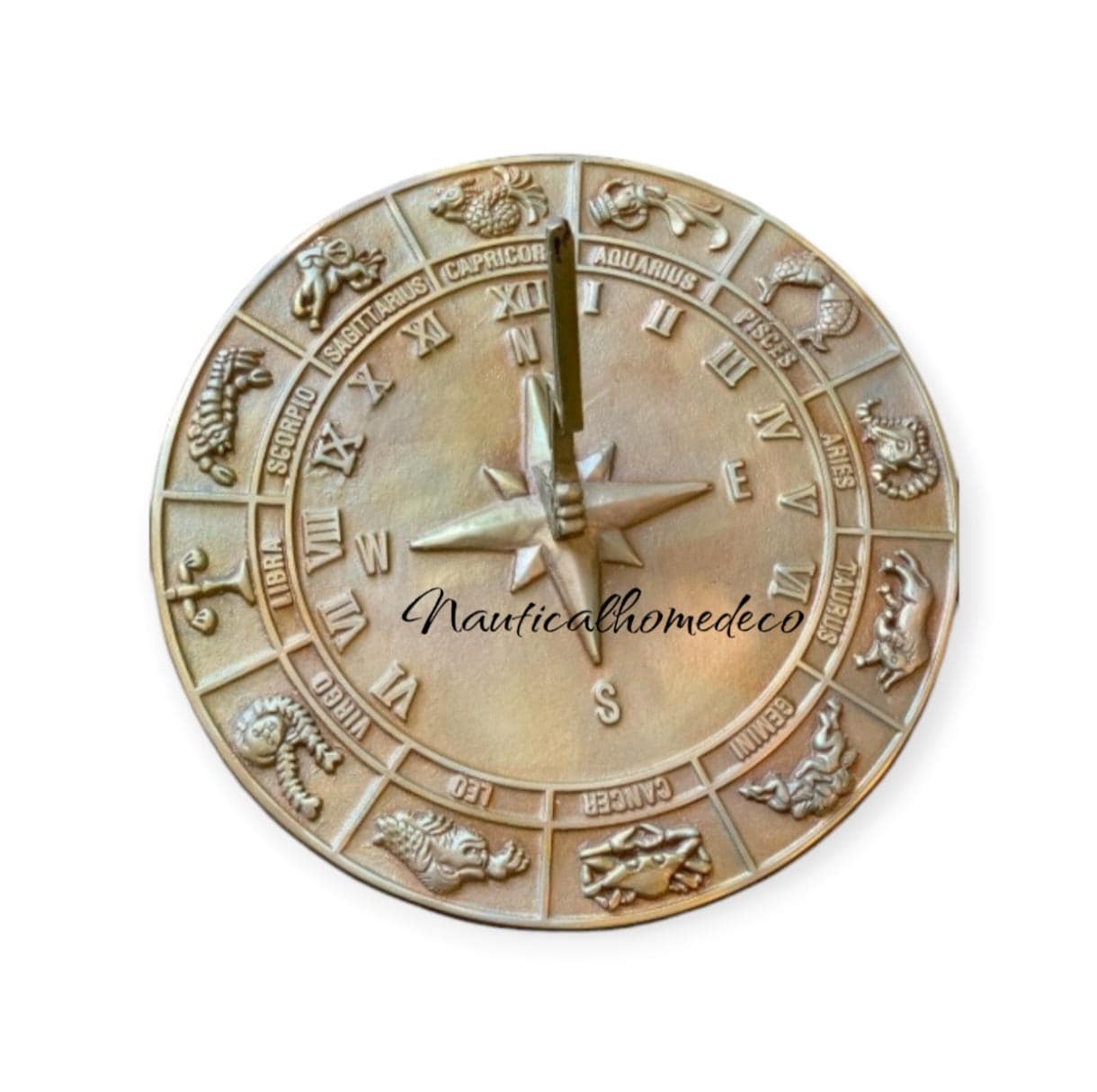Beautiful Sunrise Sunset Decorative Garden Sundial - 8 Inch Outdoor Decor | Unique Birthday Or Couple Gift Idea