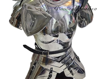 Medieval Knight Female Half Body Fantasy Armor Chest Plate Roman Cuirass Reenactment SCA LARP Cosplay Fantasy Halloween Costume Gift for Her