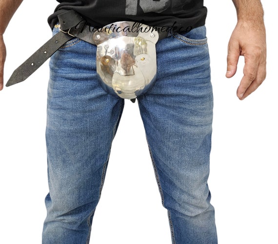 Medieval Steel Groin Guard Codpiece for Buhurt LARP SCA Cosplay & Reenactment Fantasy Combat Protection and Halloween Costume Accessory
