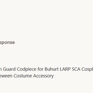 May include: A medieval steel groin guard codpiece, designed for Buhurt LARP, SCA cosplay, and reenactment. This accessory offers protection and is suitable for fantasy combat and Halloween costumes. The image shows the product with the text "Medieval Steel Groin Guard Codpiece for Buhurt LARP SCA Cosplay & Reenactment Fantasy Combat Protection and Halloween Costume Accessory."