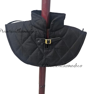 Gorgerin de col rembourré médiéval - Rembourrage de costume pour sous-armures et cottes de mailles SCA GN Gorget de protection du cou Fantasy