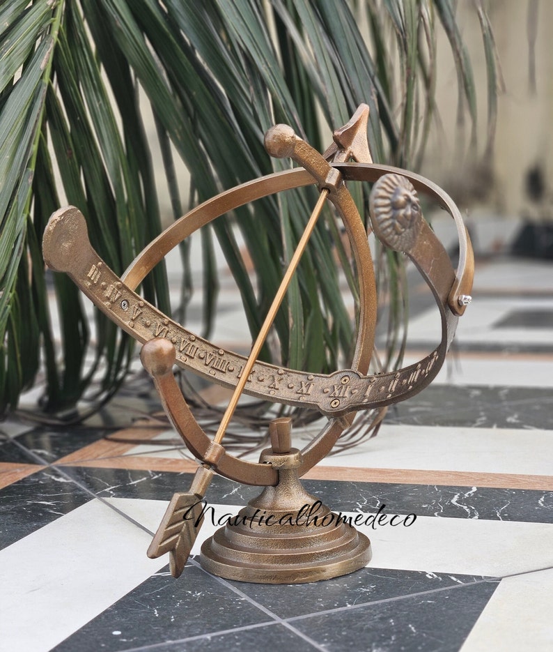 Vintage Garden Sundial Sculpture Armillary Unique Garden Decor Yard