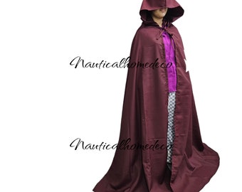 Mantello templare con cappuccio - mantello storico con cappuccio bianco
