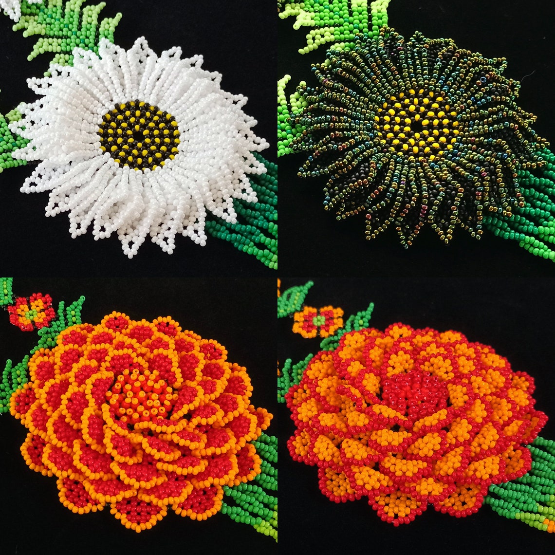 2 Books HUICHOL FLOWERS 1010 Master classes on beading Etsy