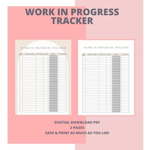 Work in Progress Tracker
