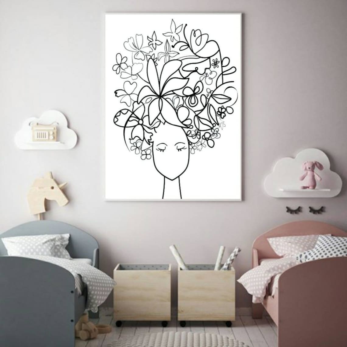 Teenage Girl Wall Art Teenage Wall Decor Little Girl Bedroom Etsy