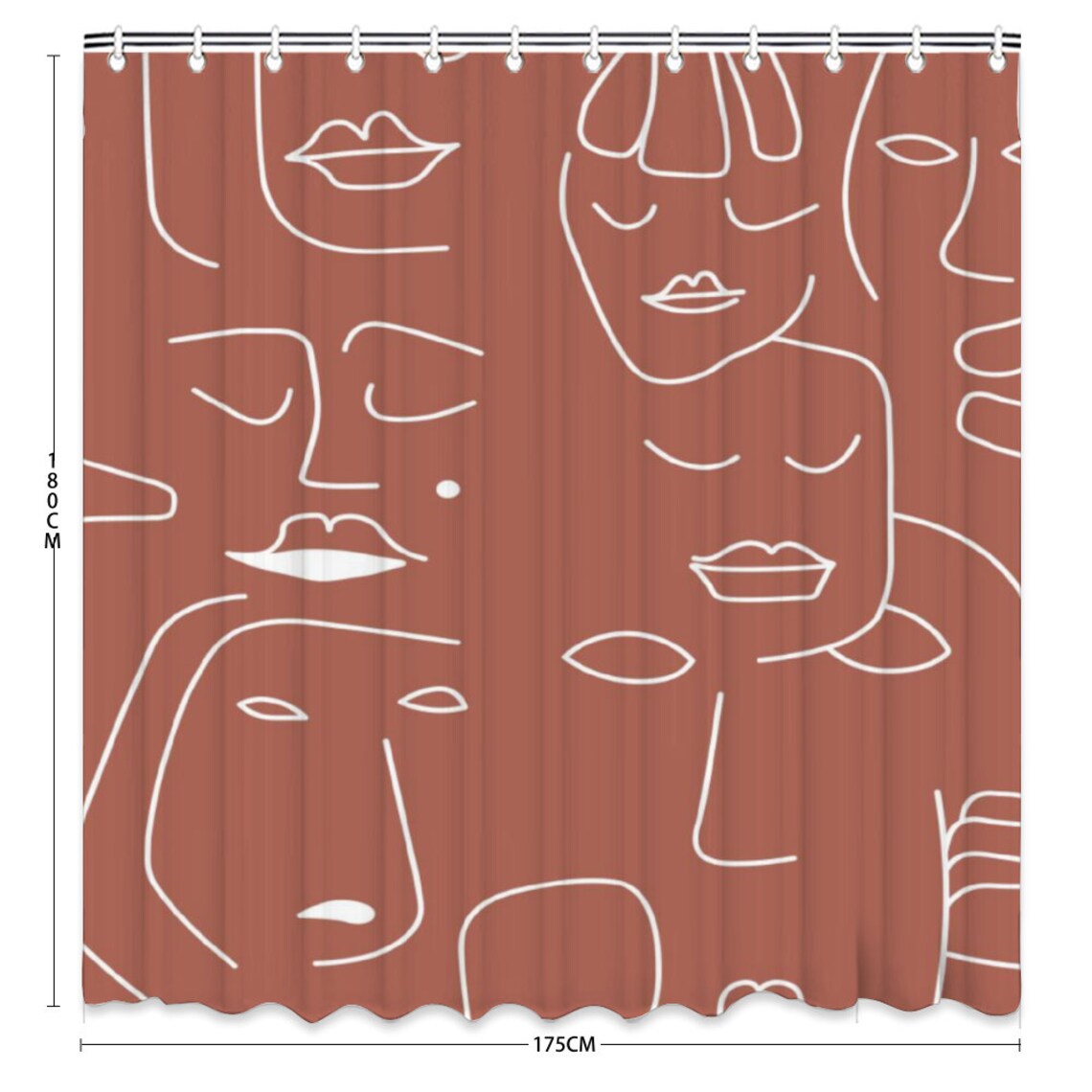 Pink Shower Curtains Fabric Shower Curtain Hookless Shower Etsy