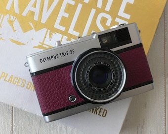 Olympus Trip 35 Vintage 35mm Film Camera |Raspberry |Fully Refurbished and Tested | Original Lens Cap & Hand Strap