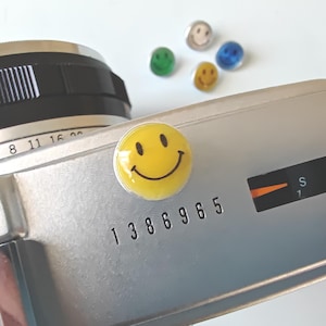 Set of 2 Handmade Big Smile Soft Release Shutter Buttons for Vintage Film Cameras