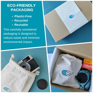 Contrail Film Camera - Eco-friendly plastic-free packaging for Olympus Trip 35, ready for gifting