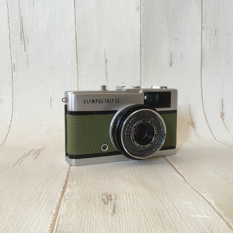 Olympus Trip 35 with Match Green Leather