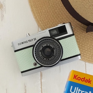 Olympus Trip 35 Vintage 35mm Film Camera | Ice Green | Refurbished & Tested | Kodak Film Included | 1-Yr Warranty + Accessories