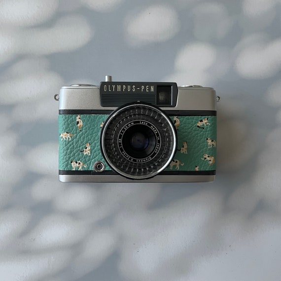 Olympus PEN EES-2: Green Cat Leather, Half Frame 35mm Film Camera