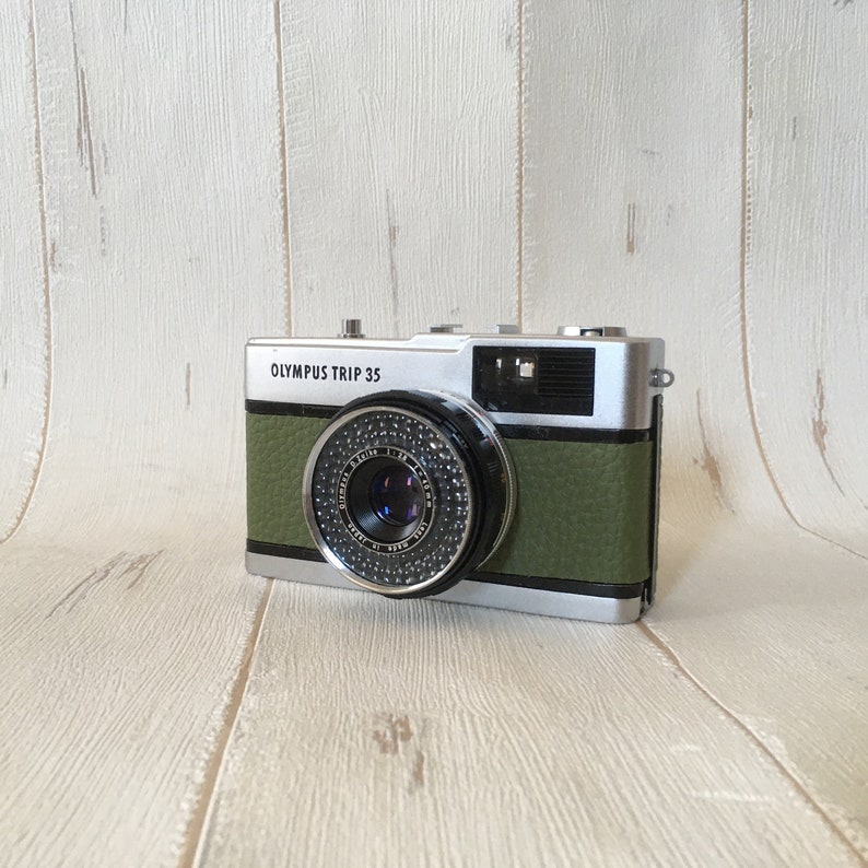 Olympus Trip 35 with Match Green Leather