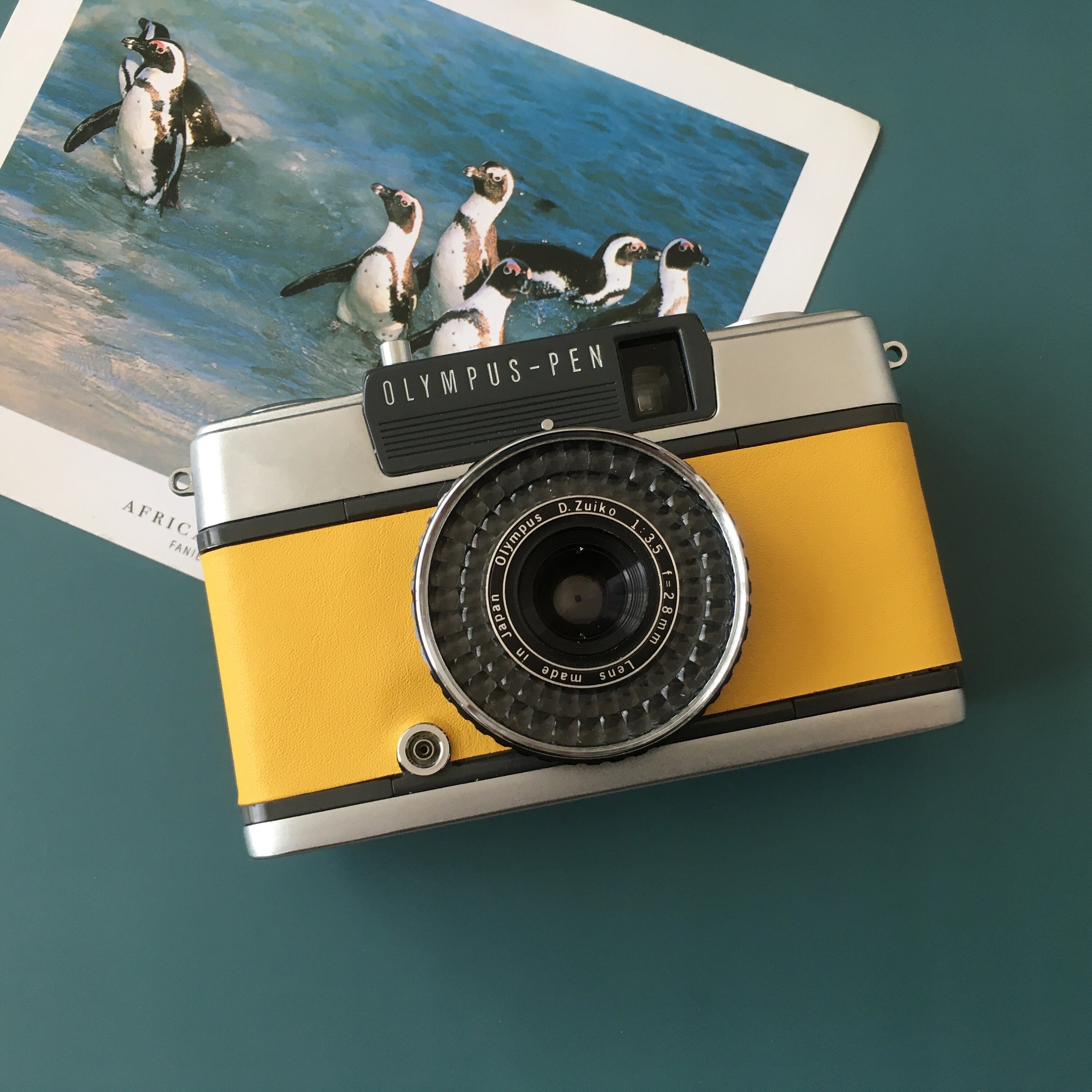 Olympus Pen Ee 2 Vintage Film Camera With New Yellow Leather Etsy