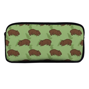 Wombat , Pencil Case, Back To School, kids Gift Ideas, Office Stationery, Colleague Gift, Zipper Pouch, Pen Bag, Work Accessories