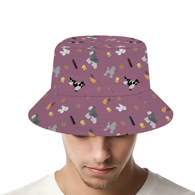 Dog Themed Hat Bucket Hat Fisherman Cap 